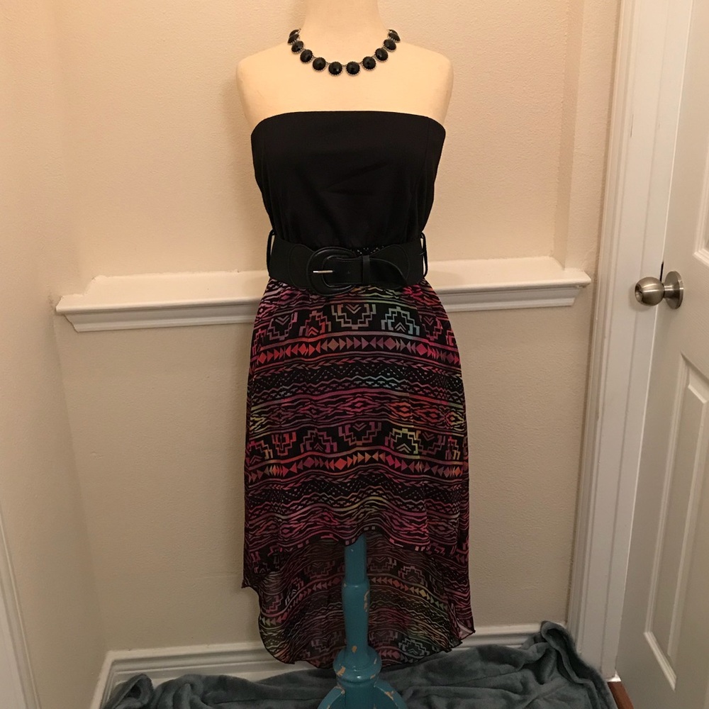 Urban Rose Strapless High-Low Dress